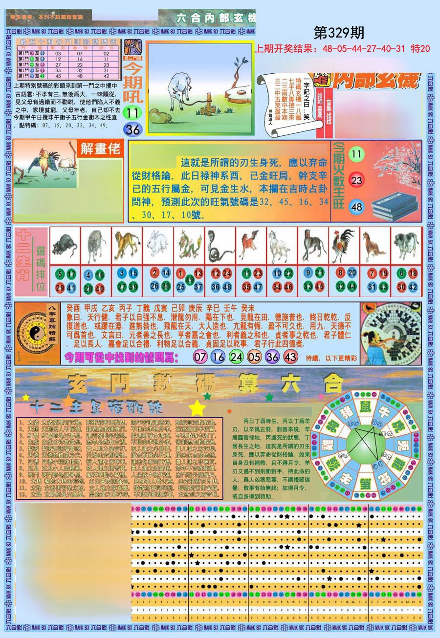 2024329期(新版)内部玄机A