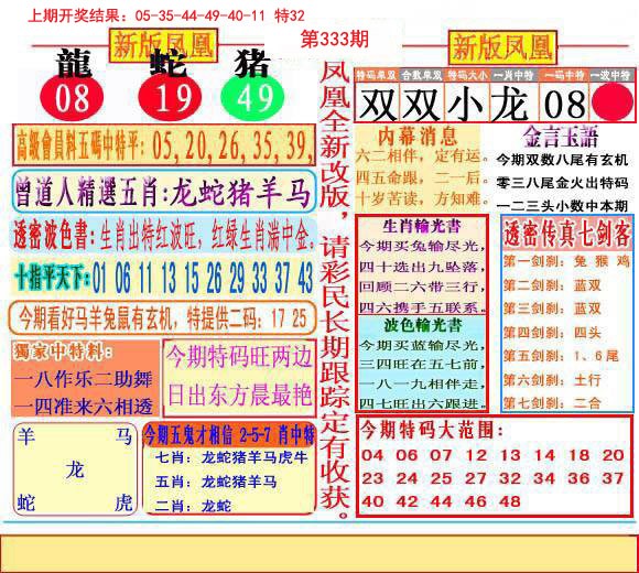 2024333期二代凤凰报