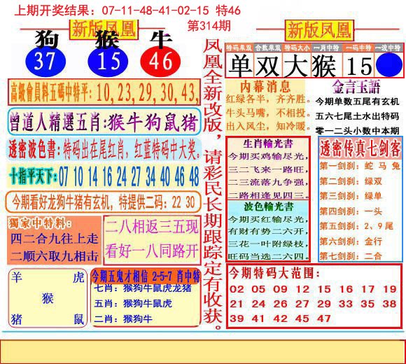 2024314期二代凤凰报
