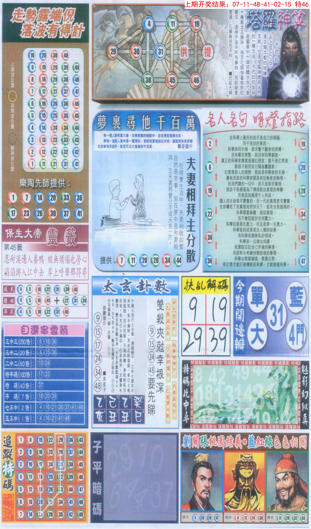 2024314期新报跑狗-2(背面)