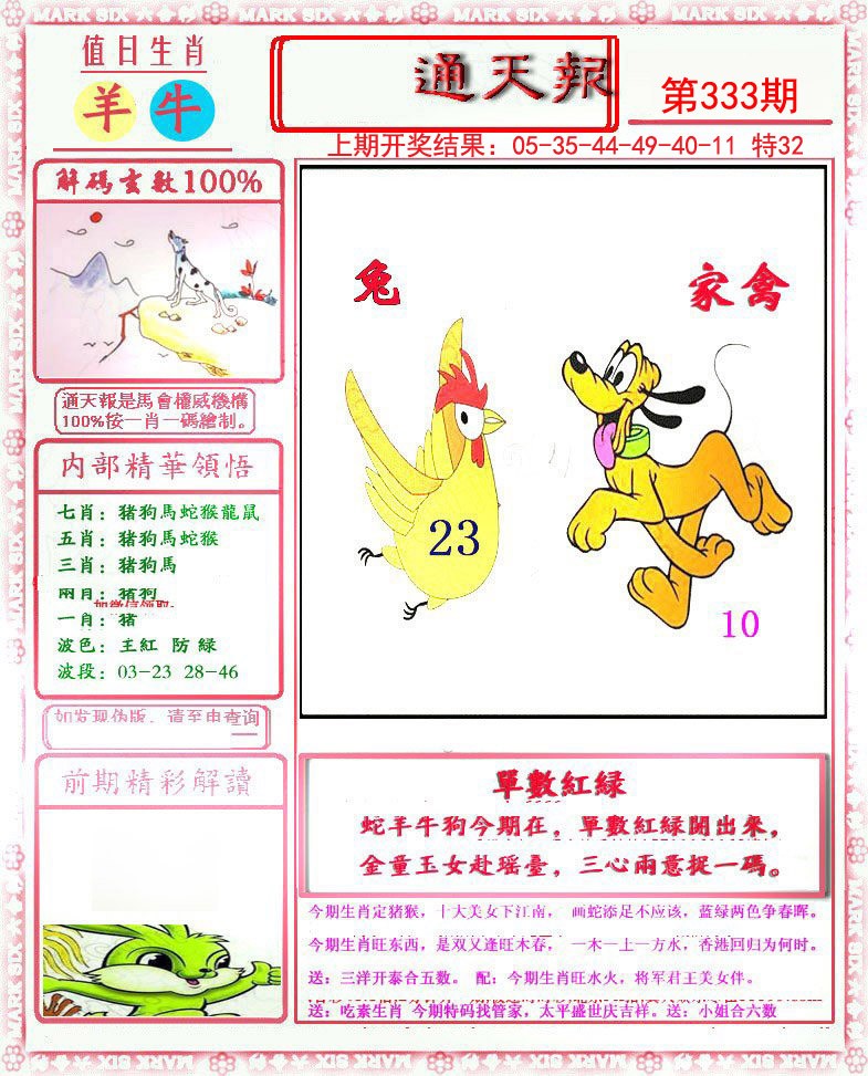 2024333期小喜通天报