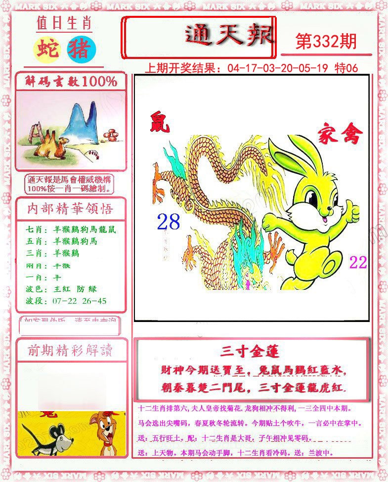 2024332期小喜通天报