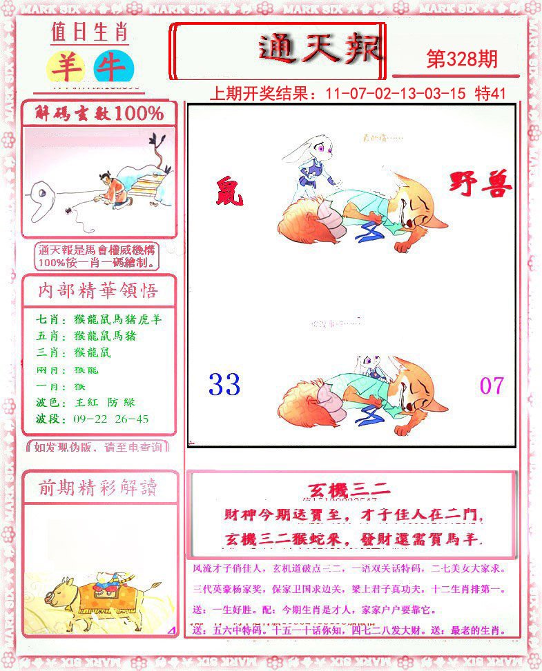 2024328期小喜通天报