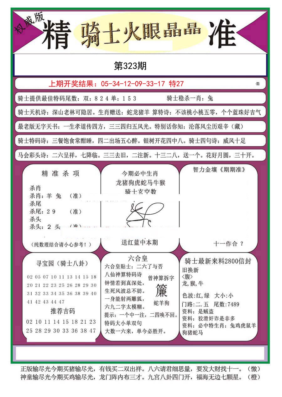 2024323期骑士火眼晶晶（正）