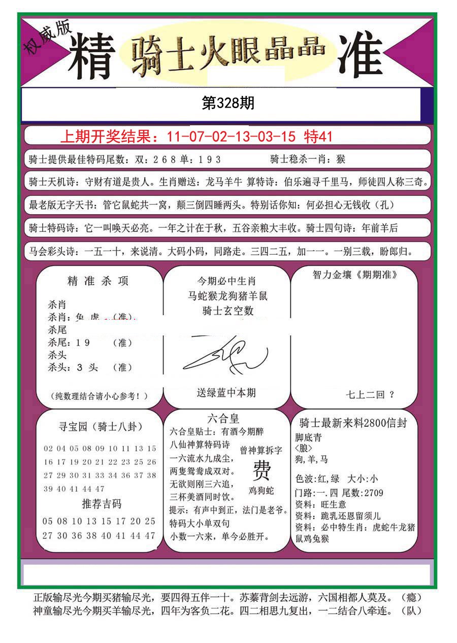2024328期骑士火眼晶晶（正）