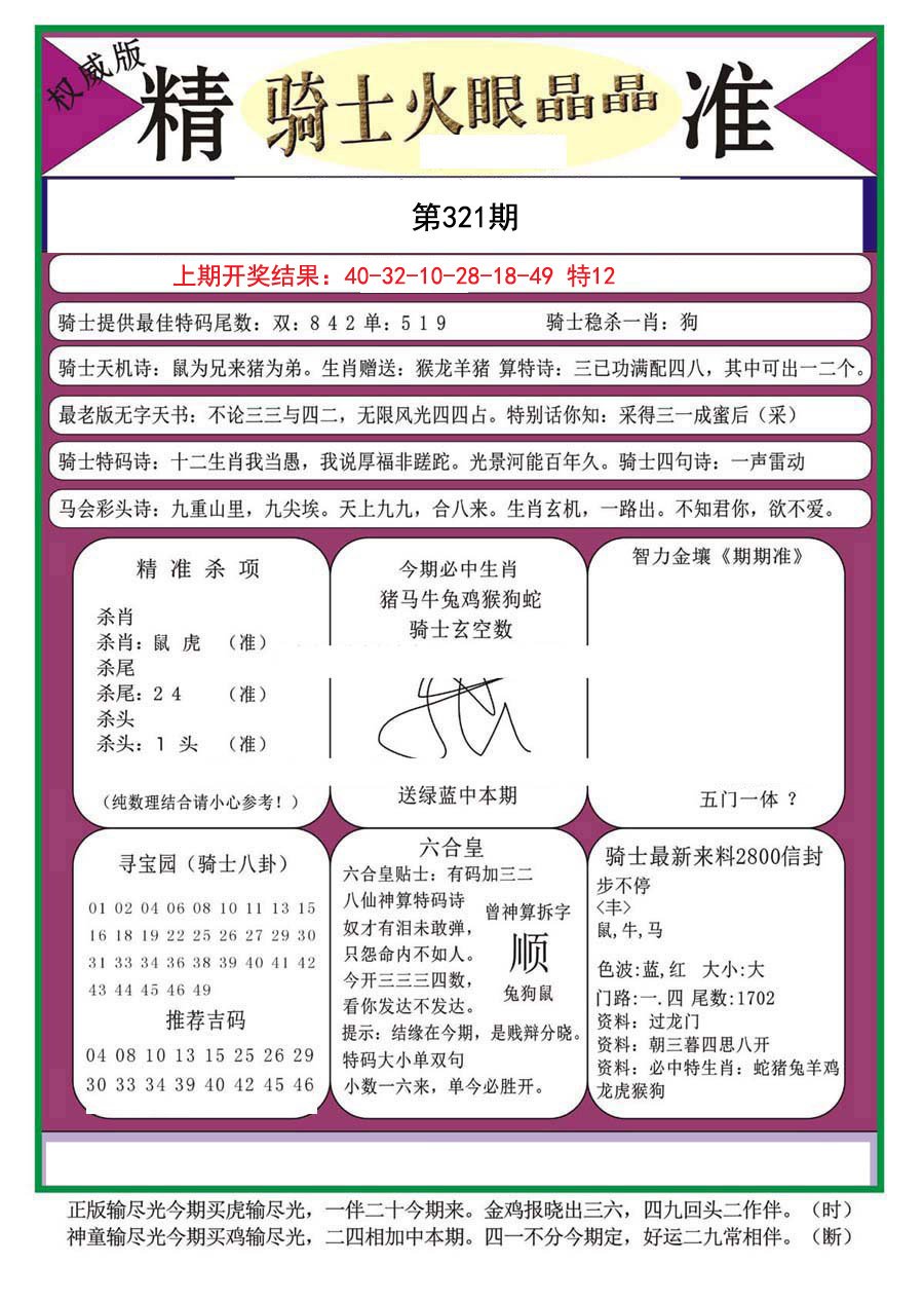 2024321期骑士火眼晶晶（正）