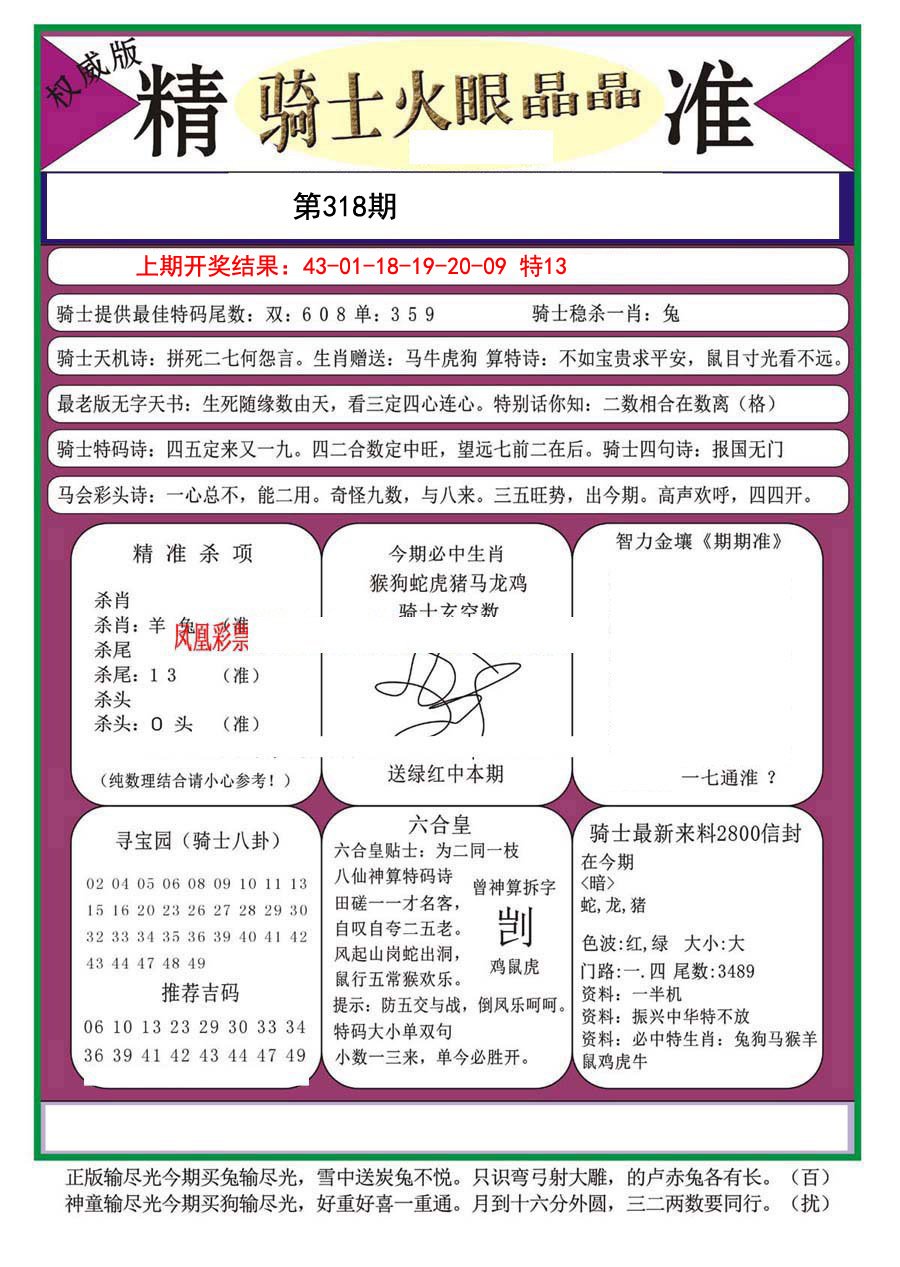 2024318期骑士火眼晶晶（正）