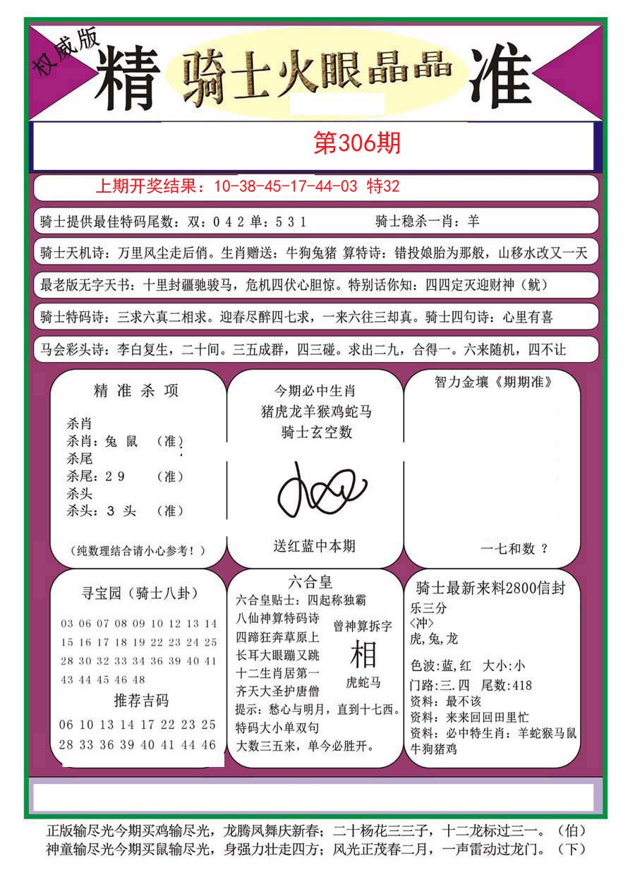 2024306期骑士火眼晶晶（正）