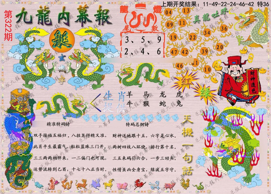 2024322期正版九龙内幕报