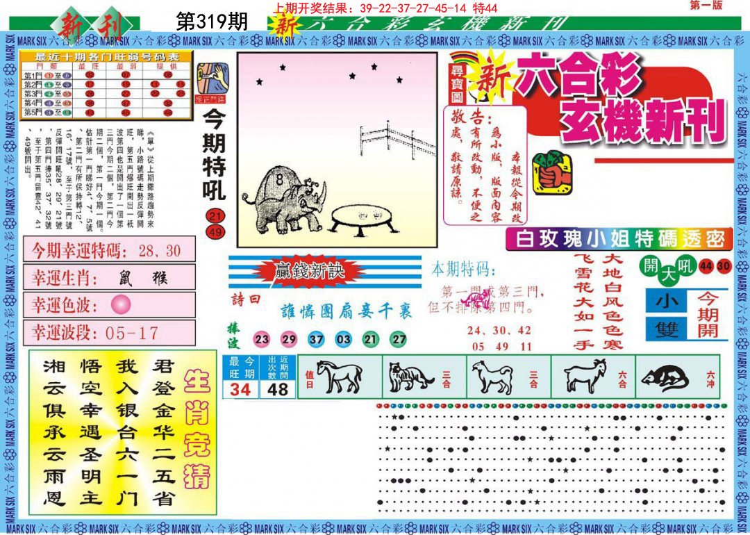 2024319期新六合彩特码新刊A