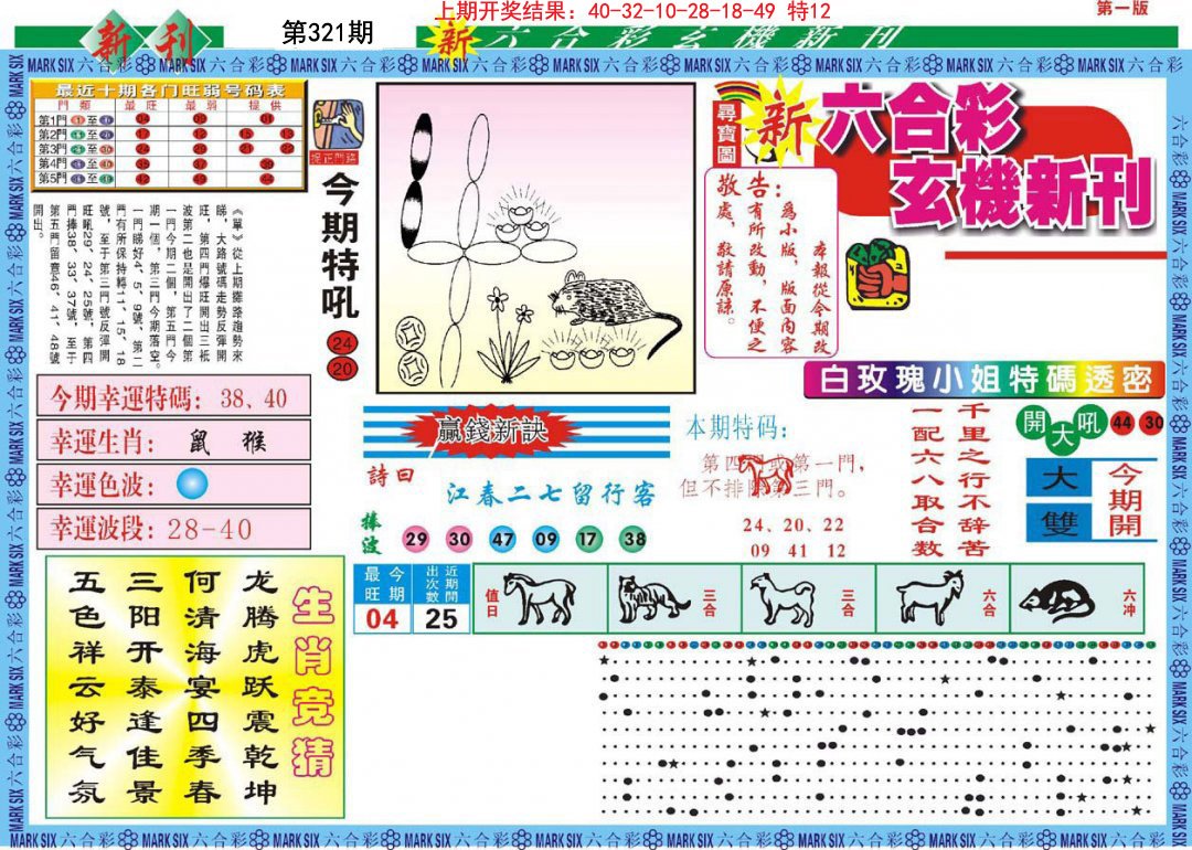 2024321期新六合彩特码新刊A