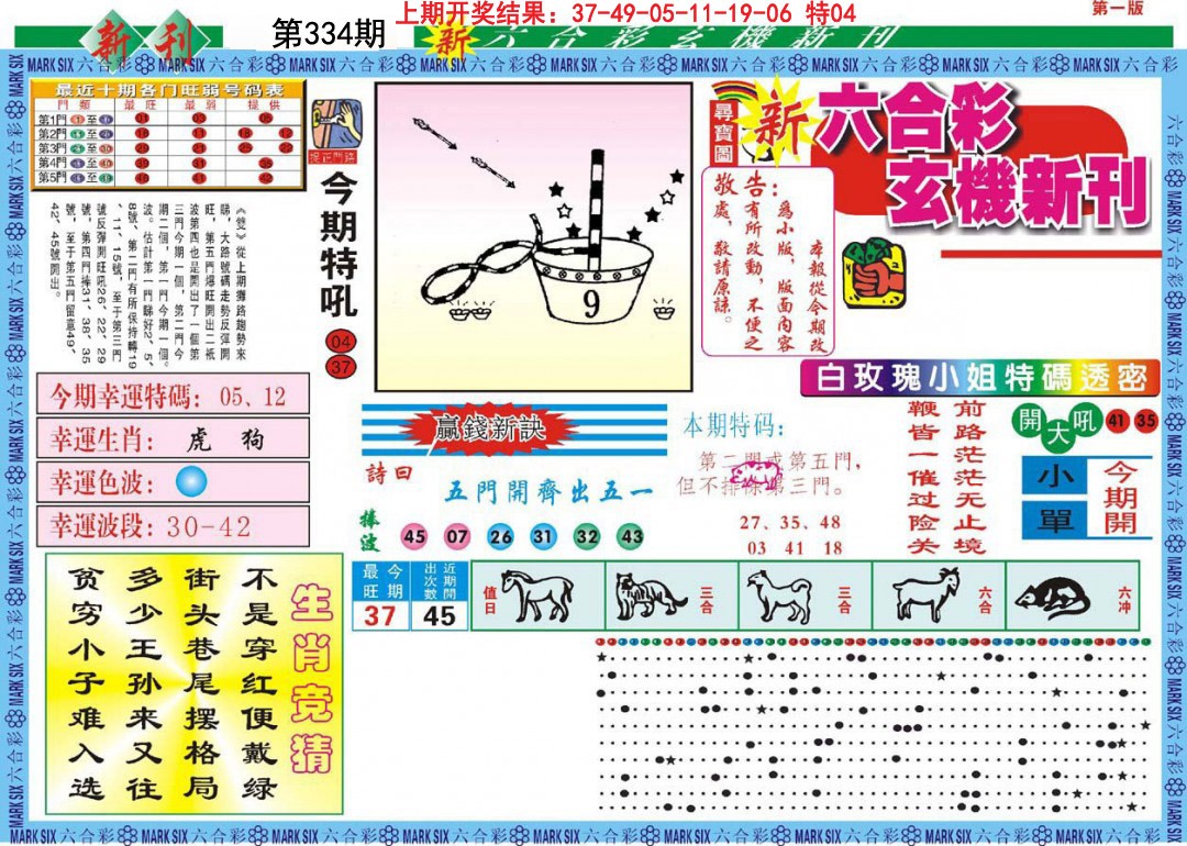 2024334期新六合彩特码新刊A