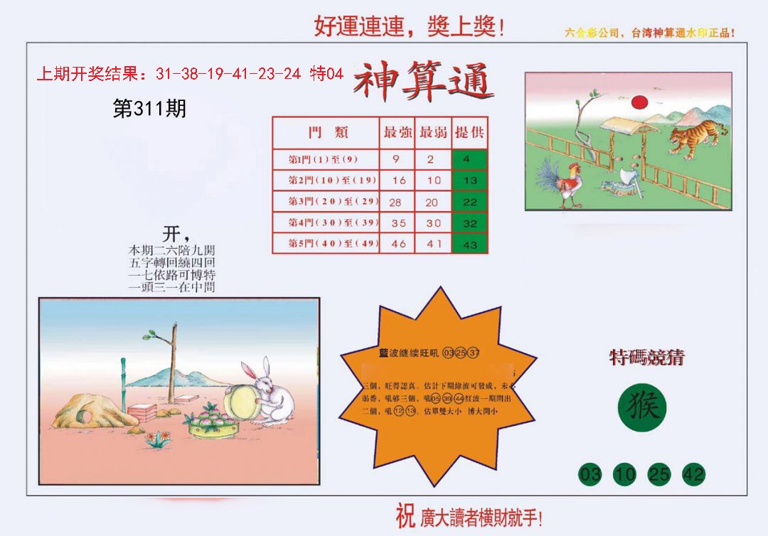 2024311期4-台湾神算