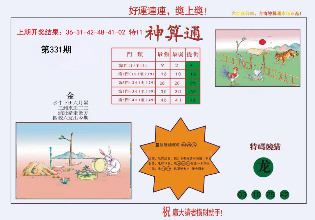 2024331期4-台湾神算