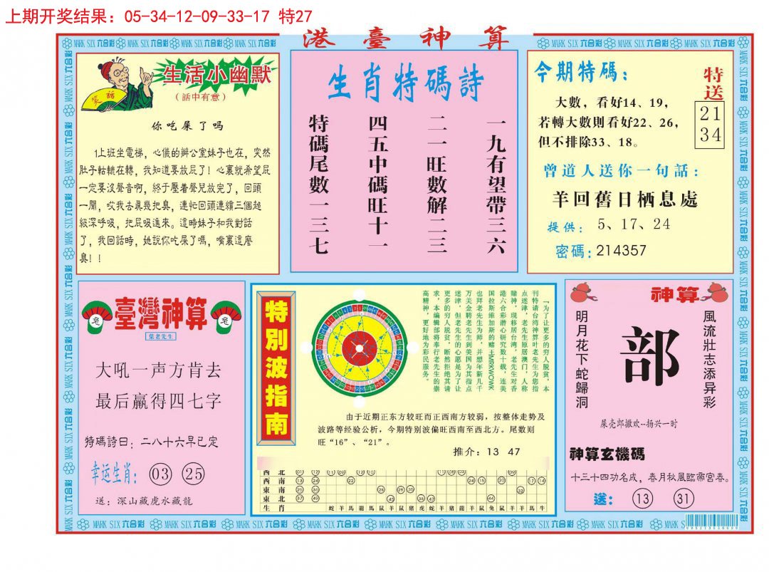 2024323期港台神算B