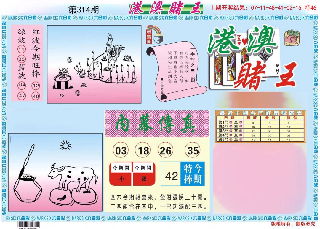 2024314期港澳赌王A