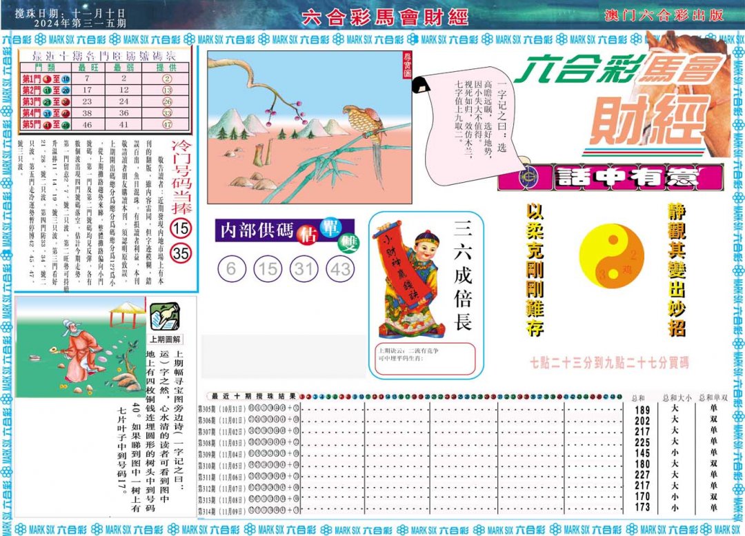 2024315期马会财经A