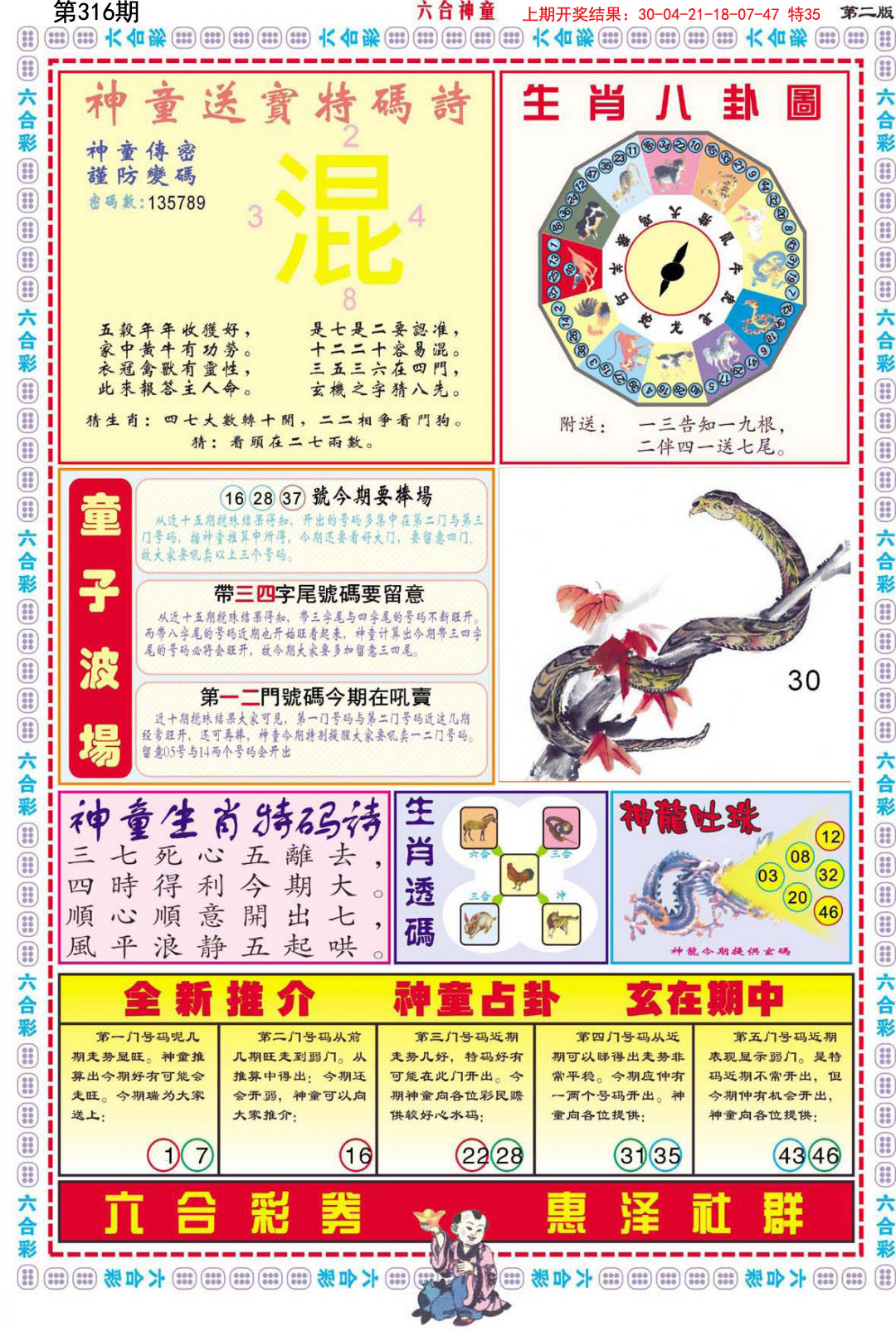 2024316期六合神童B