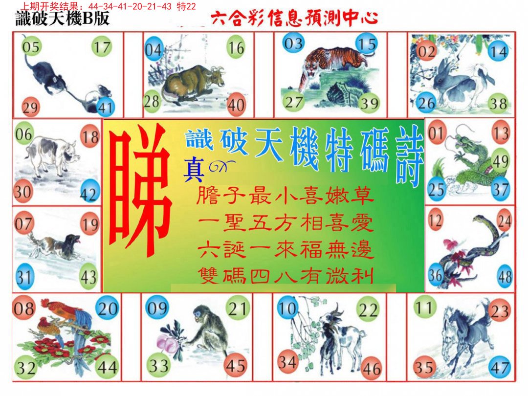 2024309期识破天机B版