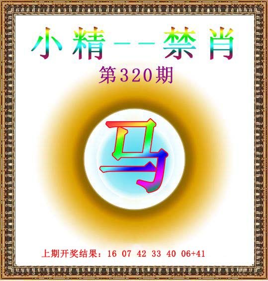 2024320期小精禁肖