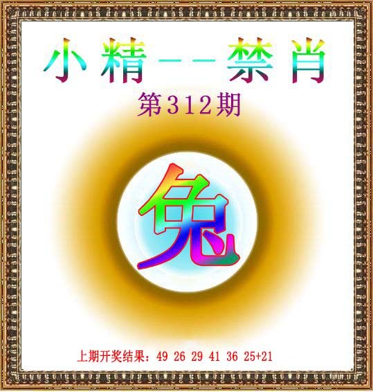2024312期小精禁肖