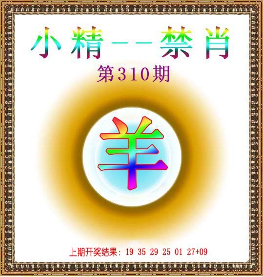 2024310期小精禁肖