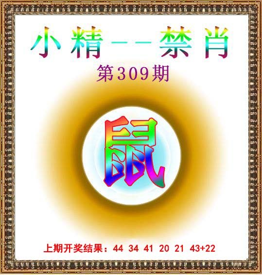 2024309期小精禁肖