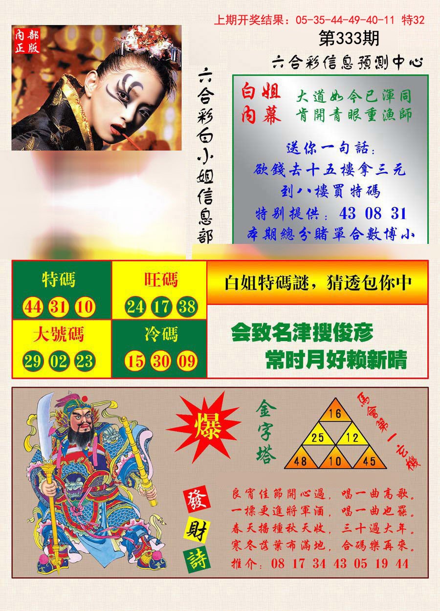 2024333期港彩内幕报