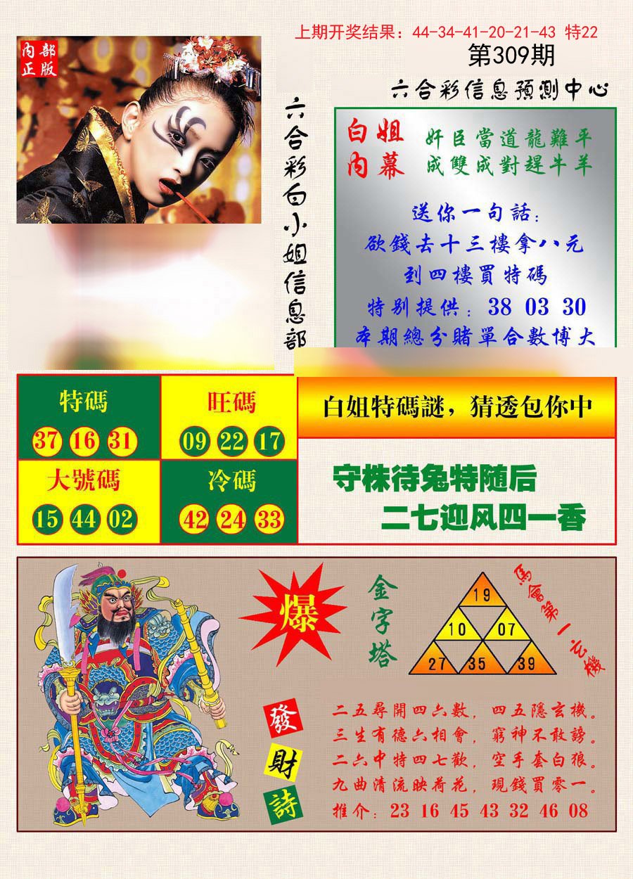 2024309期港彩内幕报