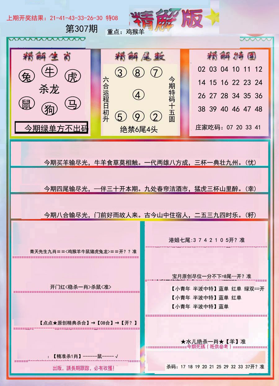 2024307期精解版