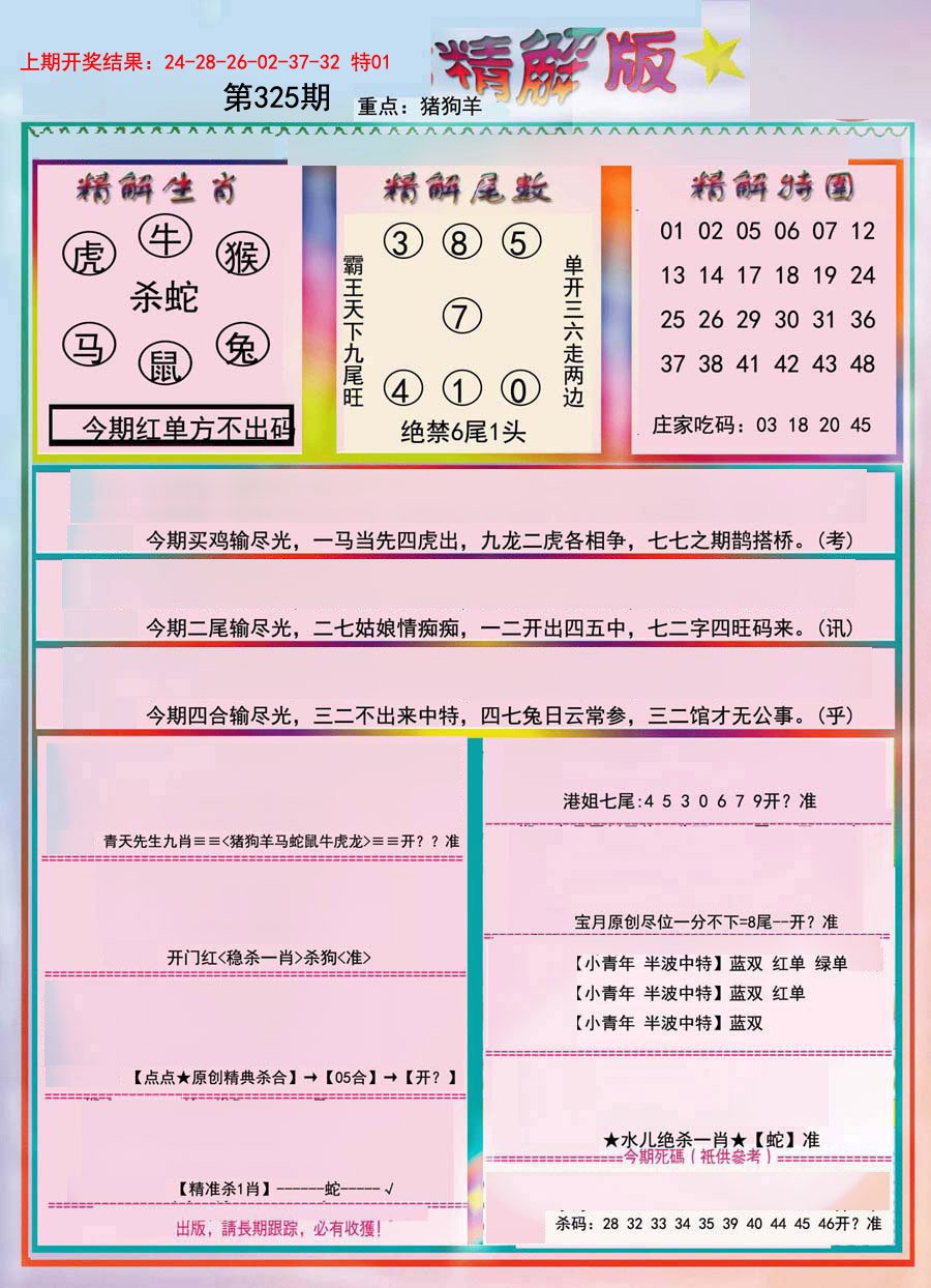 2024325期精解版