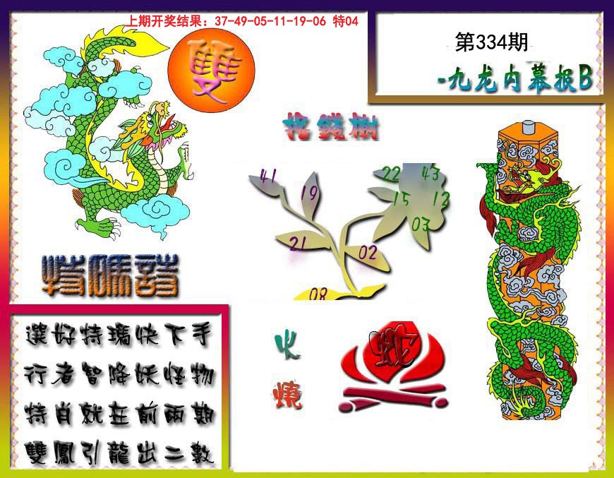 2024334期九龙内幕特肖图a