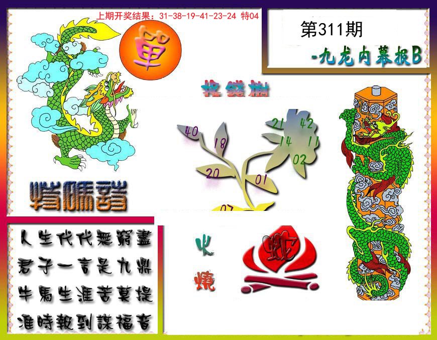 2024311期九龙内幕特肖图a