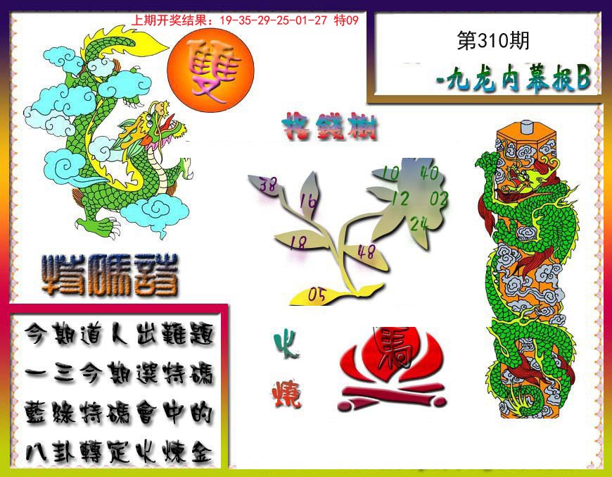 2024310期九龙内幕特肖图a