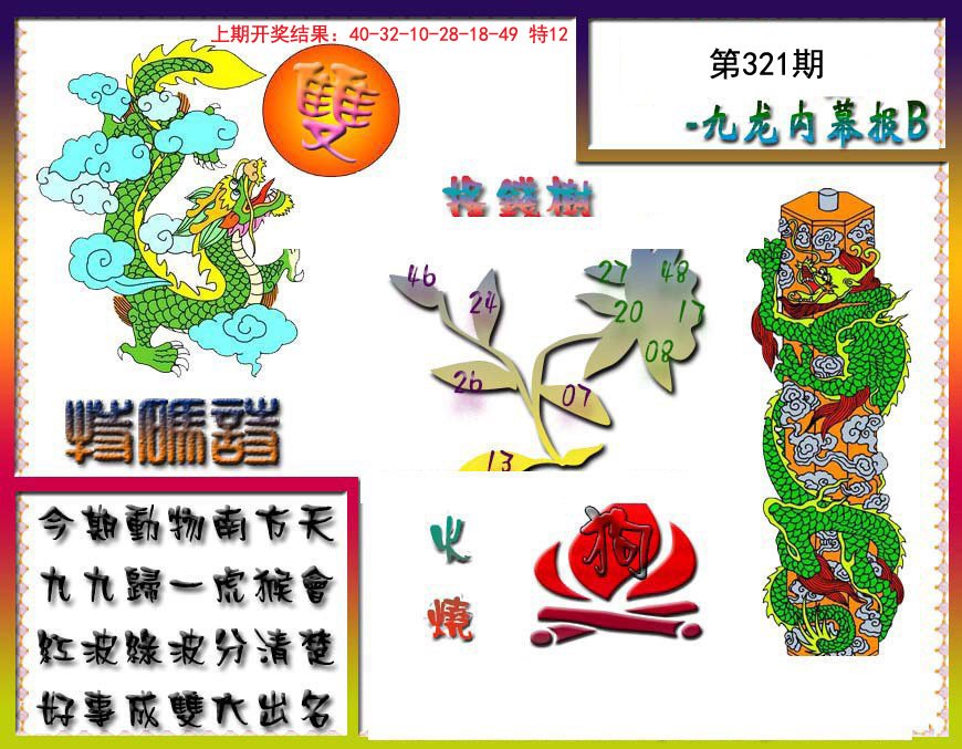 2024321期九龙内幕特肖图a