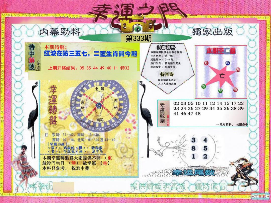 2024333期幸运之门