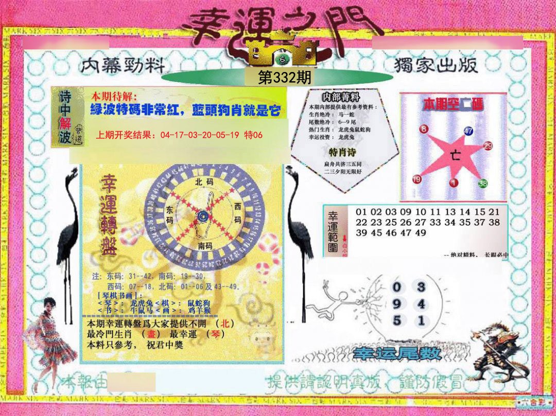 2024332期幸运之门