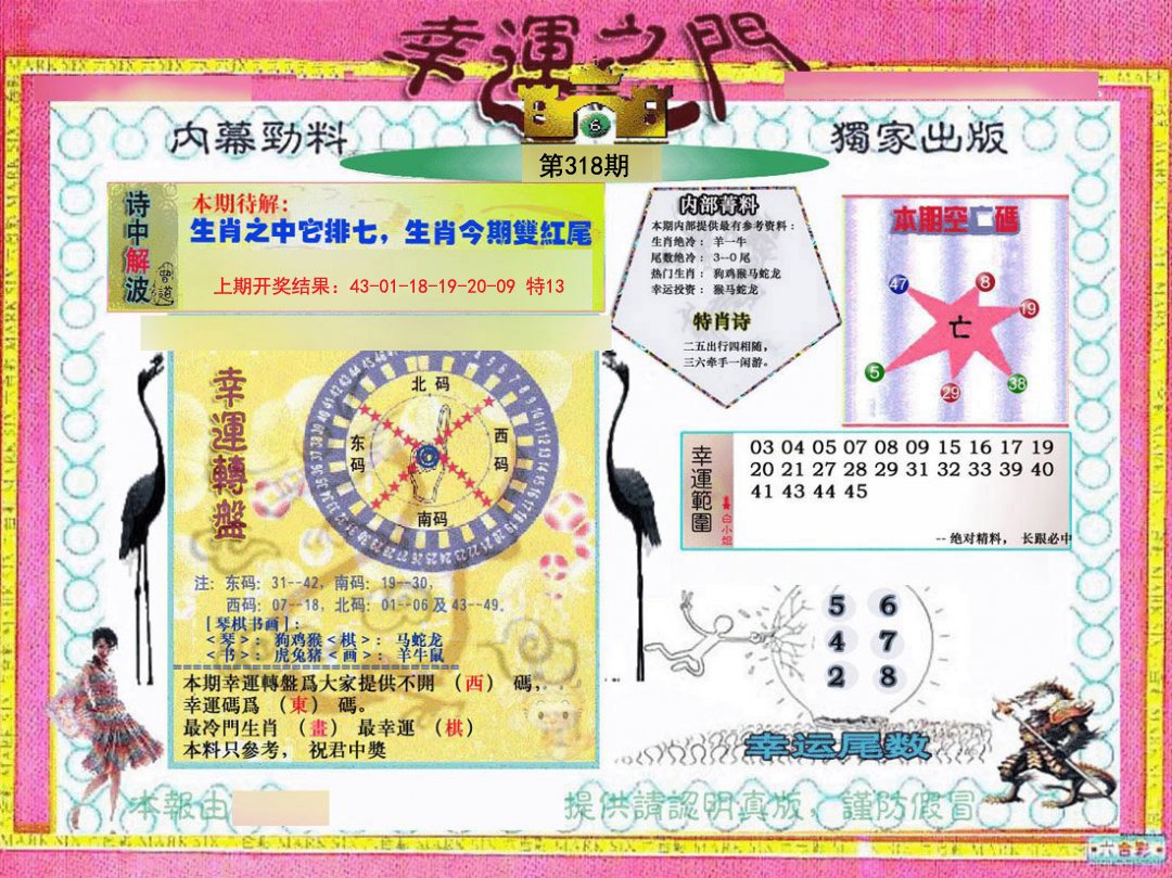 2024318期幸运之门