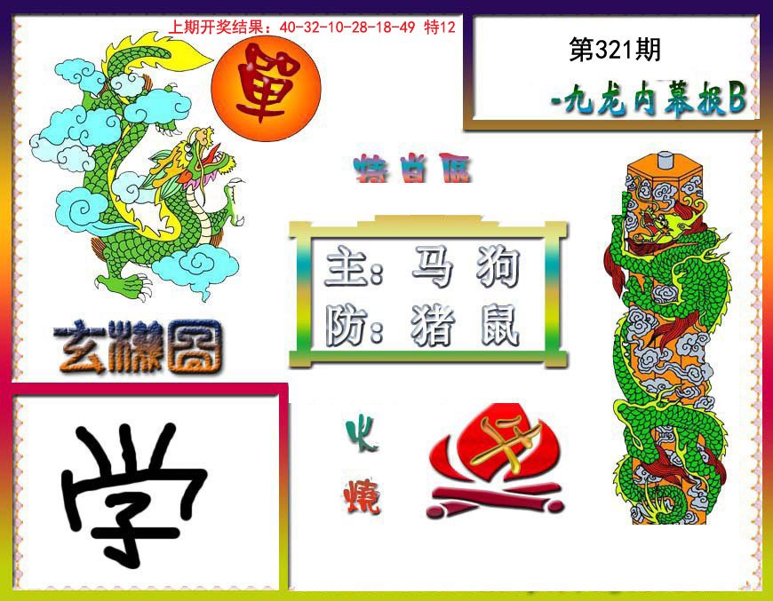 2024321期九龙内幕特肖图B
