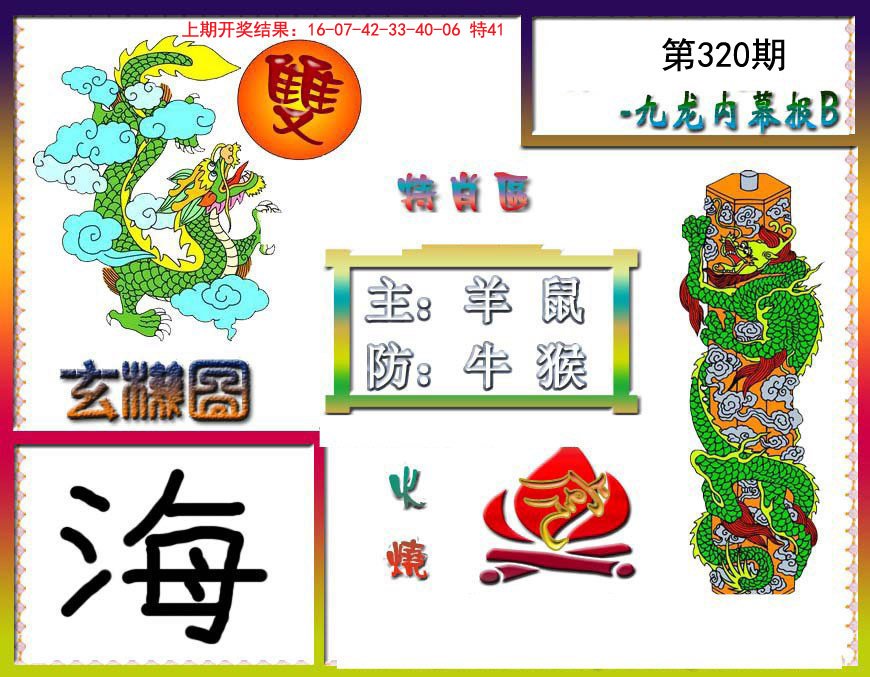 2024320期九龙内幕特肖图B