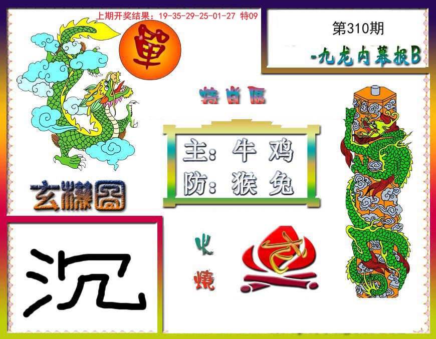 2024310期九龙内幕特肖图B