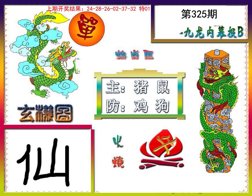 2024325期九龙内幕特肖图B