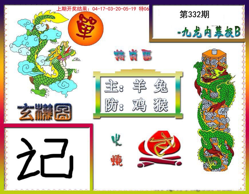 2024332期九龙内幕特肖图B