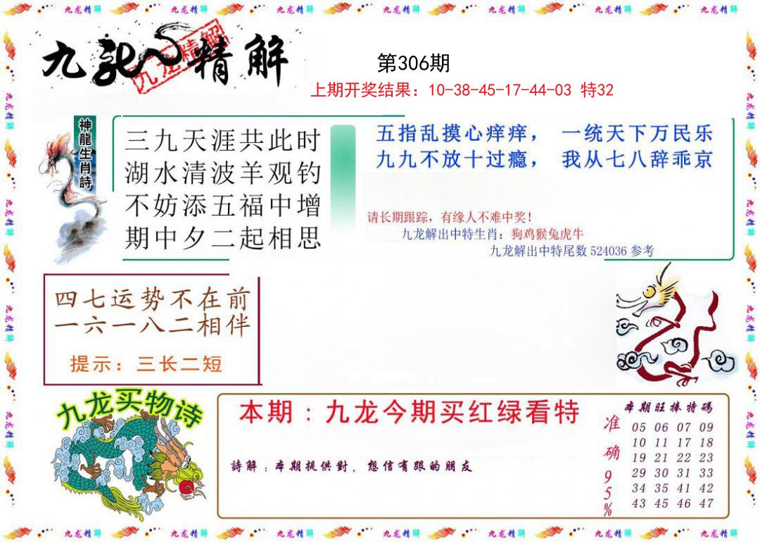 2024306期九龙精解