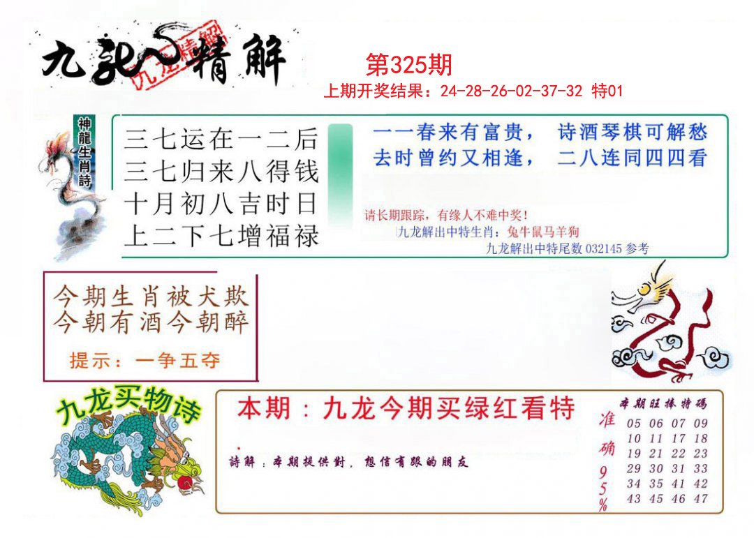 2024325期九龙精解