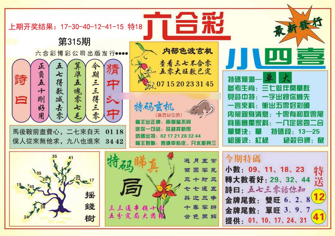 2024315期小四喜