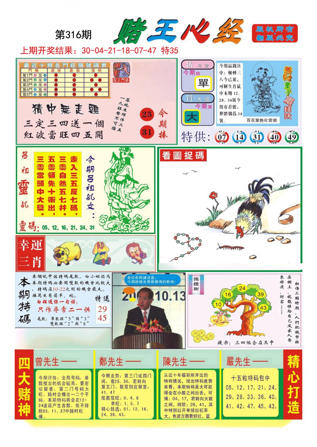 2024316期赌王心经