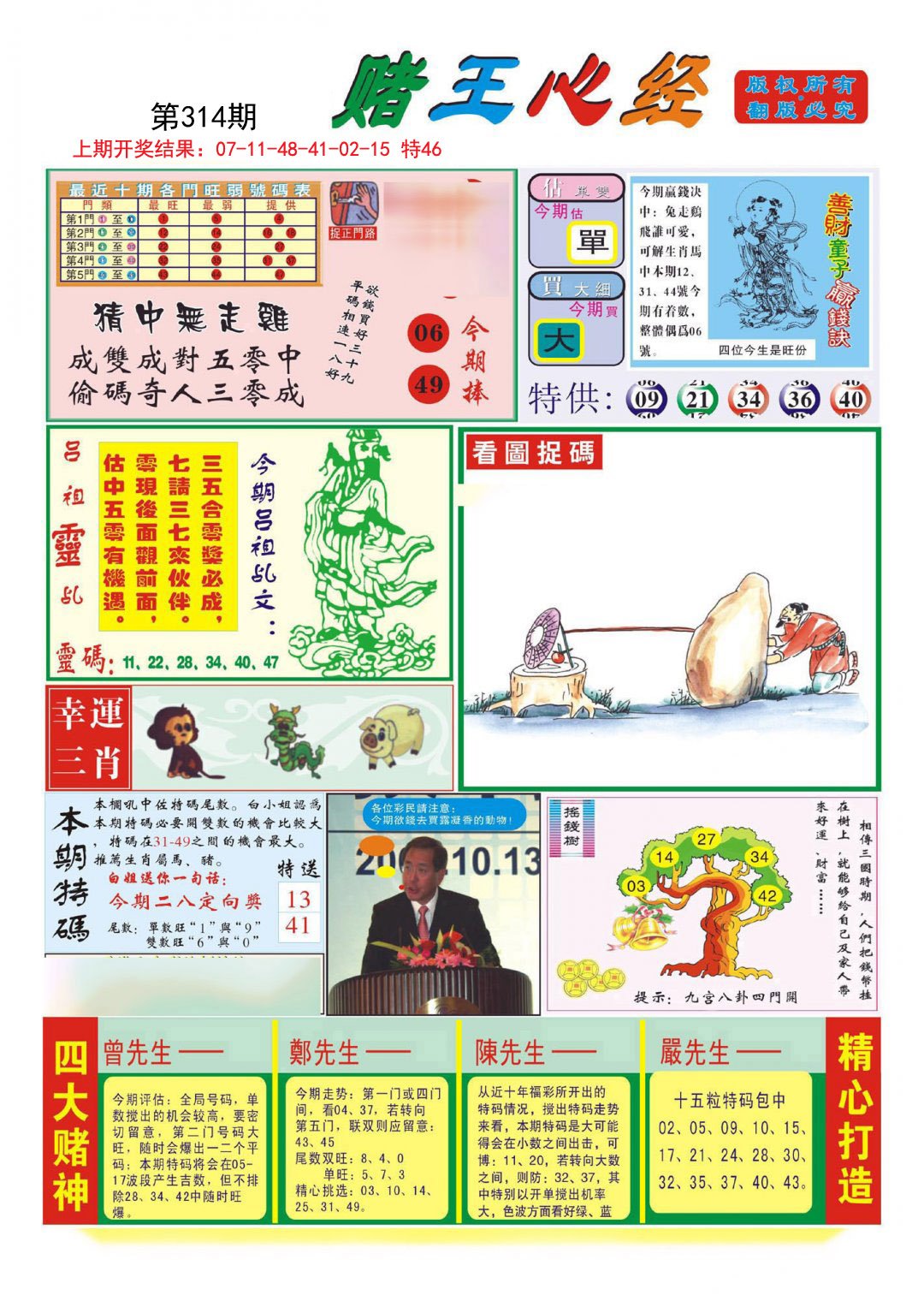 2024314期赌王心经