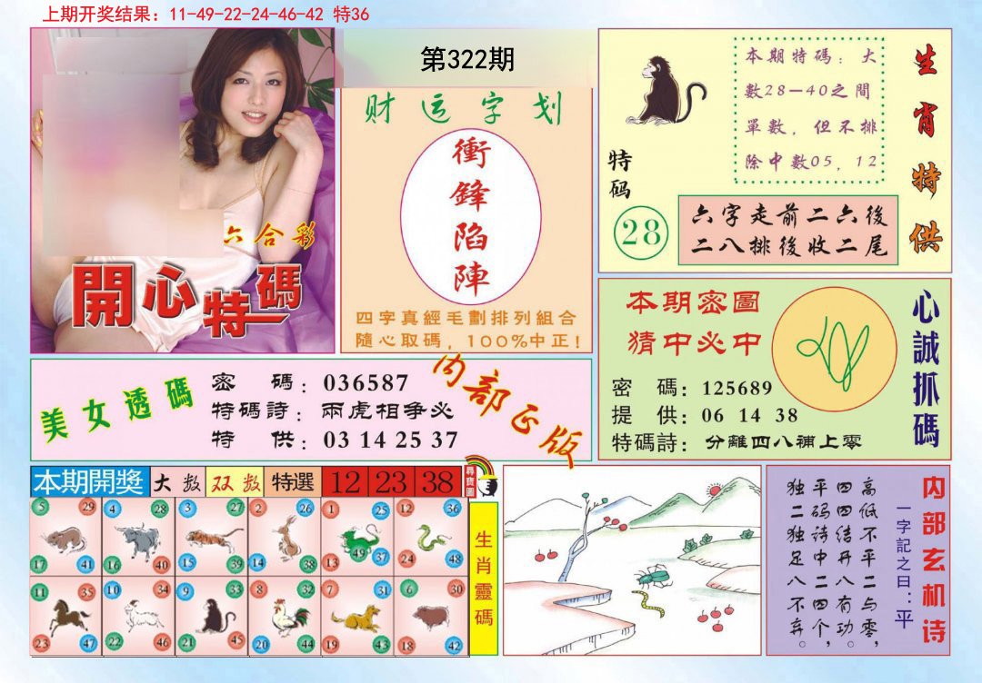 2024322期开心特码