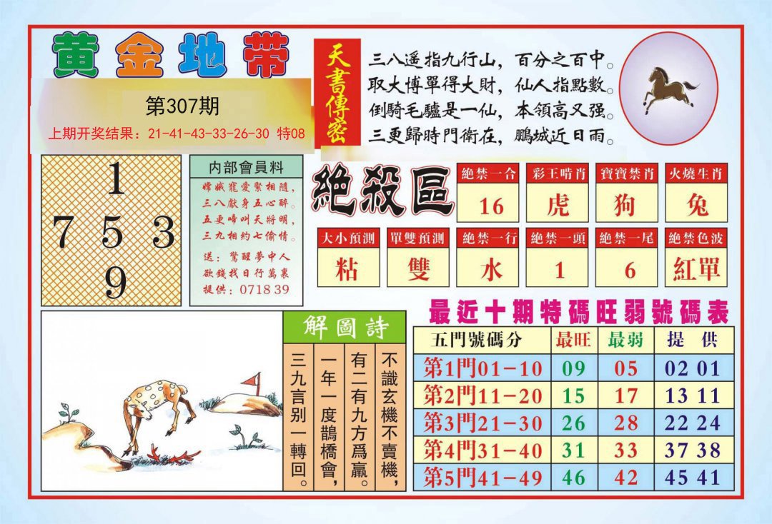 2024307期黄金地带